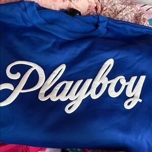 Playboy Royal Blue Tee with White Script